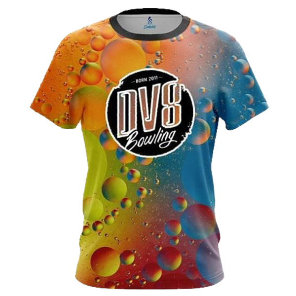 Coolwick DV8 Bowling Shirt with multi-colored bubbles pattern