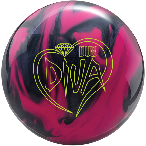 Bowling Ball DV8 Alley Cat pink black Reaktiv Strikeball 